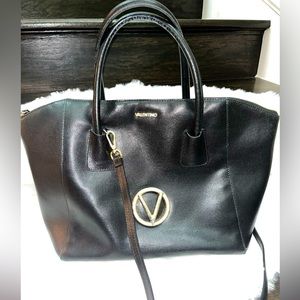 Valentino black leather handbag
